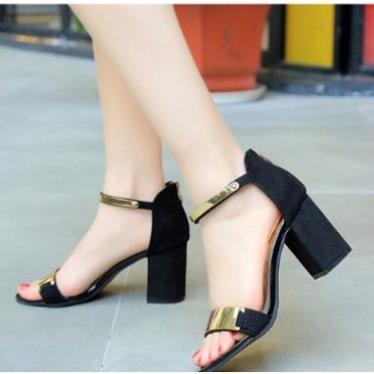 Giày cao gót sandal 7 phân quai đồng __LZ060 TK