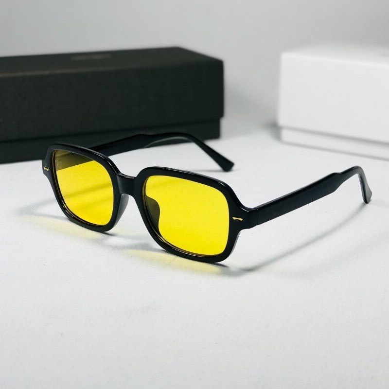 Mắt Kính Thời Trang Y2K Đính Vạch Chân Nhựa Form Oval 630 Phong Cách Ulzzang Siêu Xinh - Hazo