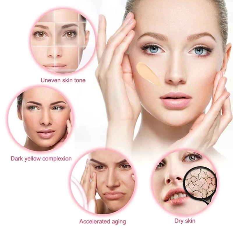 Kem Nền BB Dạng Air Cushion Dưỡng Ẩm Che Khuyết Điểm Làm Trắng Da Lâu Trôi Kèm Mút Trang Điểm Đầu Nấm