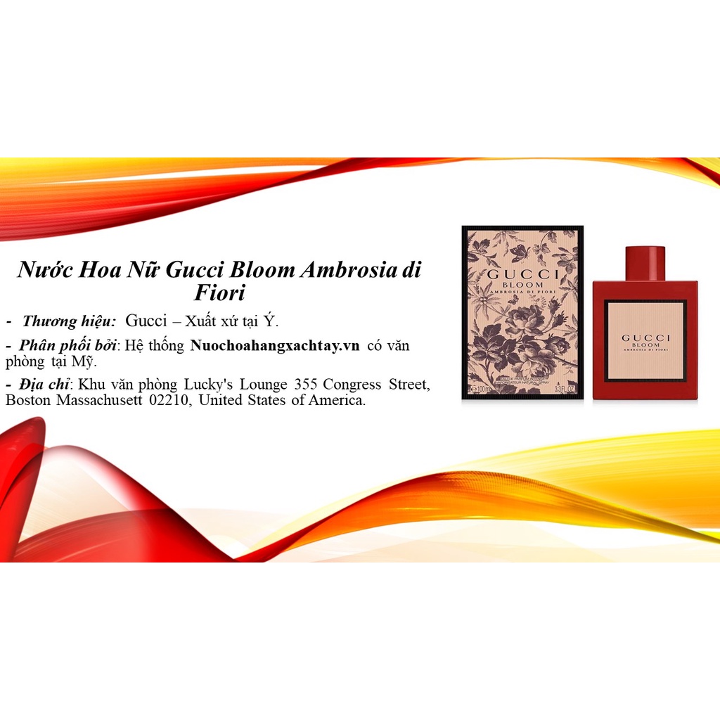 Nước Hoa Gucci Bloom Đỏ Ambrosia di Fiori - XT346