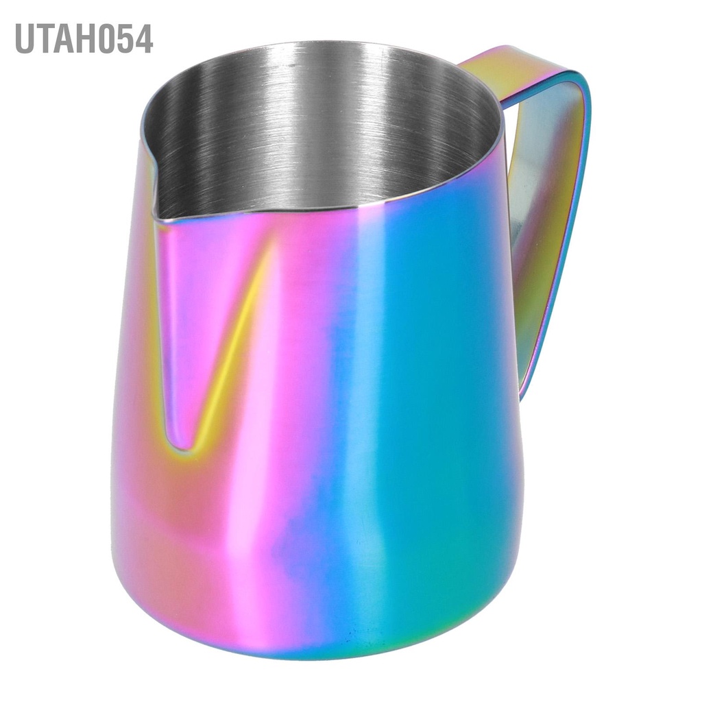 Utah054 Bình tạo bọt sữa bằng thép không gỉ Miệng nhọn Cốc làm lạnh cà phê cho nhà bếp