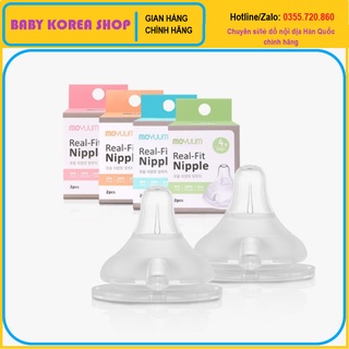 Núm ti bình sữa moyuum số 1,2,3,4 - nội địa hàn - núm ti mềm như vú mẹ