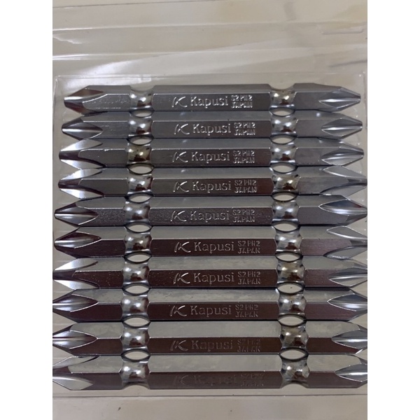 Mũi vít máy trắng 2 đầu PH2 65mm Kapusi Japan, Hành Nhập Nội Địa Chính Hãng, Bảo Hành 12 Tháng