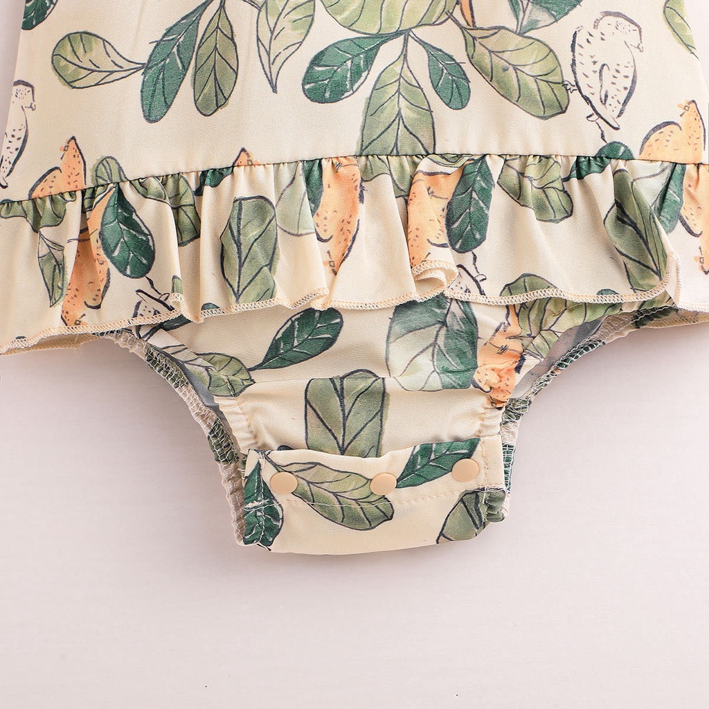 Body bé gái đồ sơ sinh từ 0 đến 24 tháng bodysuit liền thân mùa hè hai dây quần áo cho bé trẻ em
