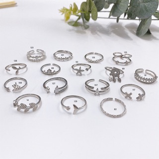 Nhẫn midi tráng bạc , nhẫn thời trang hàn quốc , nhẫn tráng bạc