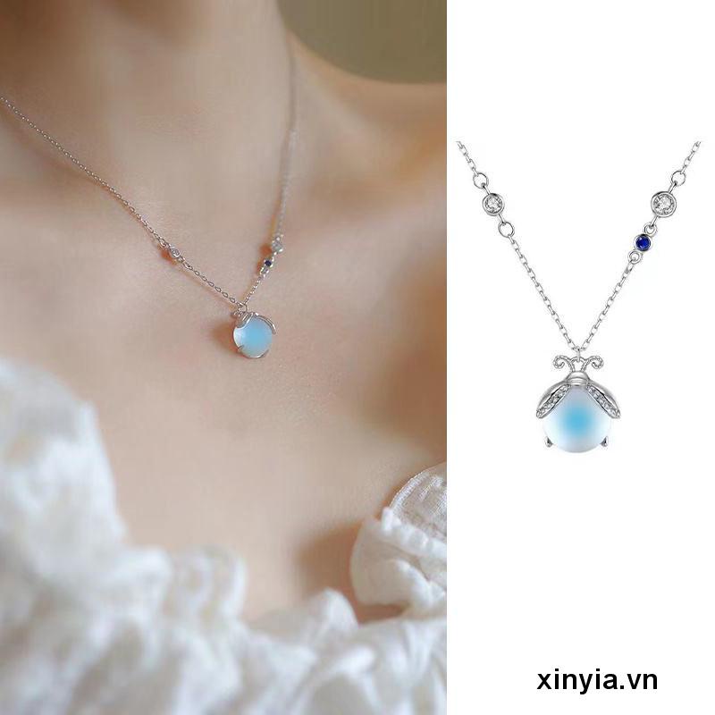 Vòng cổ Nữ Thiết Kế Xương Đòn Mặt Trăng Đính Đá Sang Trọng