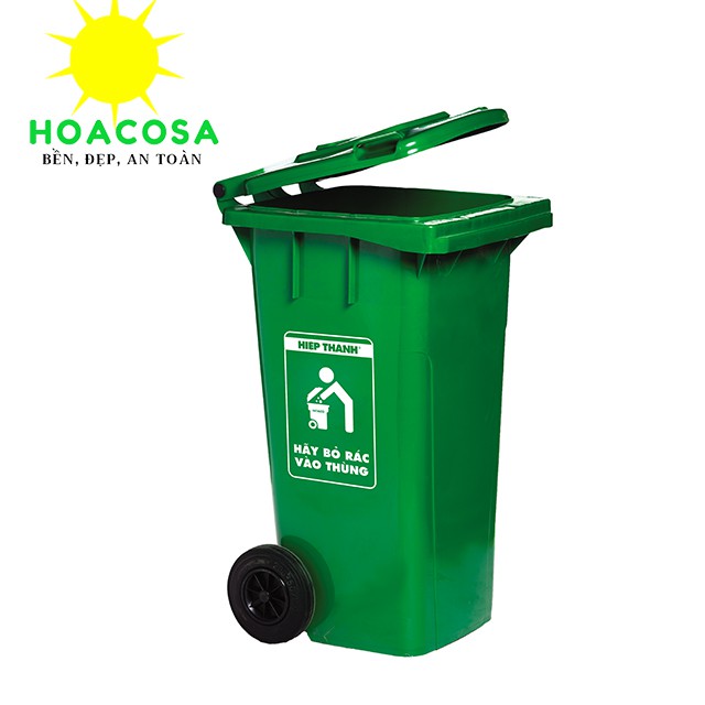 Thùng Rác Cộng Công 120L ( 120 Lít ) Nhựa Hiệp Thành Cứng Cáp, Bền Màu- Đồ Gia Dụng Hoacosa.