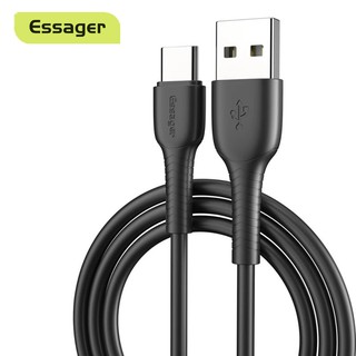 Dây Cáp Sạc Nhanh Kiêm Truyền Dữ Liệu ESSAGER USB Type C 0.3m Cho Samsung S20 Note 10 Plus Xiaomi 10 Pro