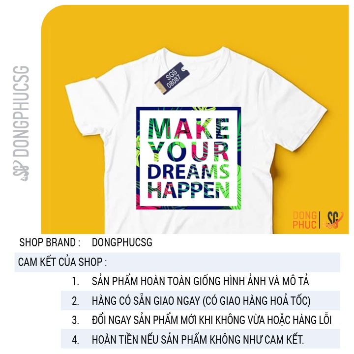 Áo thun hội nhóm lớp độc đáo form unisex nam nữ phông màu trắng chất cotton mềm mịn SGS8087 | SG
