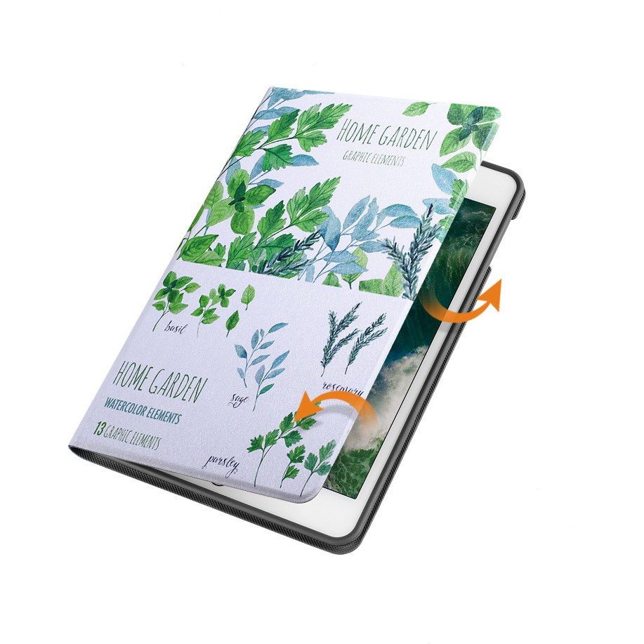 Bao Da Cover Cho Ipad Mini 4 Mini 5 2019 Hỗ Trợ Smart cover Hoa Văn Dễ Thương