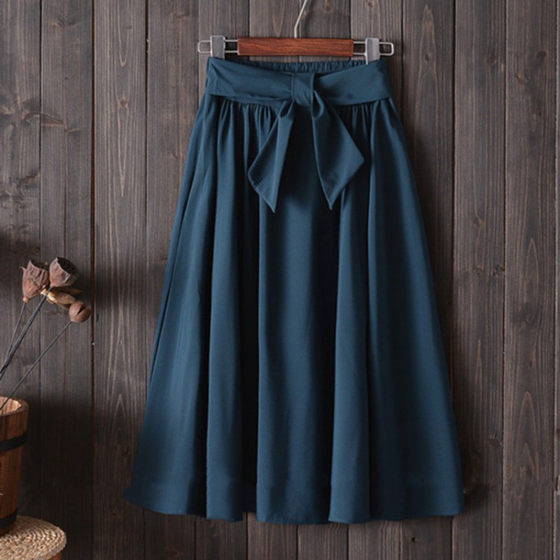 FREESHIP ĐƠN 99K_ Chân Váy Nơ Lưng Cao Phong Cách Vintage | BigBuy360 - bigbuy360.vn