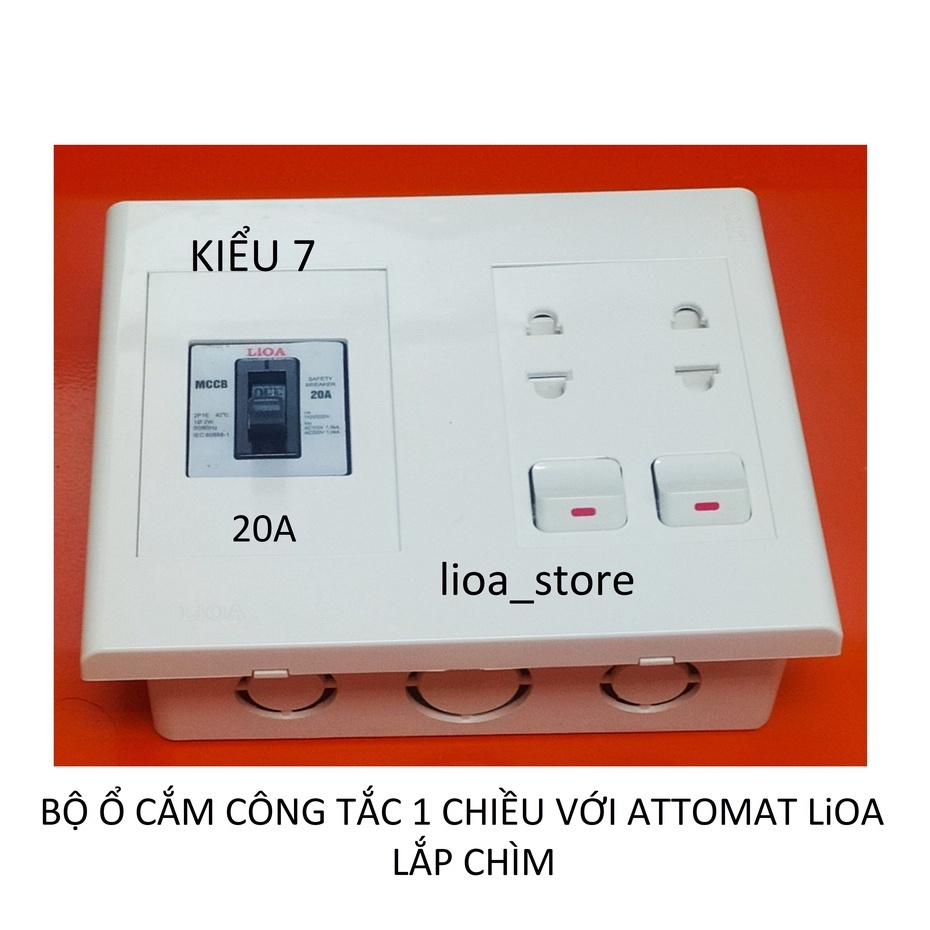 BỘ CÔNG TẮC Ổ CẮM VỚI ATTOMAT LiOA