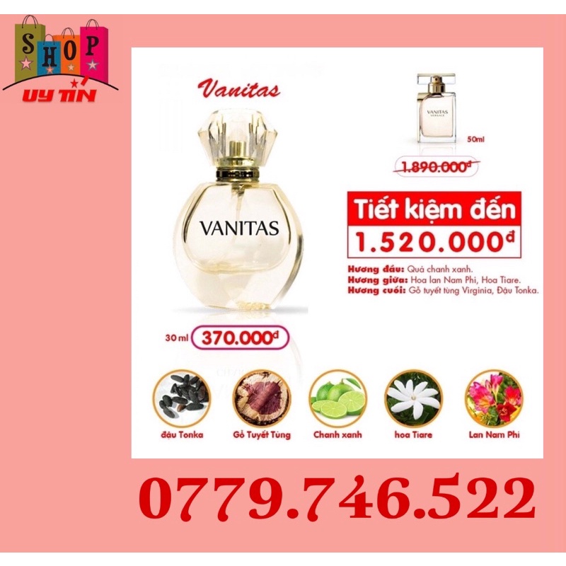 NƯỚC HOA NỮ VANITAS - QUYẾN RŨ VÀ QUÝ PHÁI (30ML)