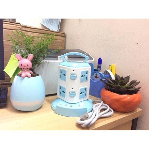 Ổ Cắm Điện Đa Năng 2 Tầng Tích Hợp 3 cổng USB