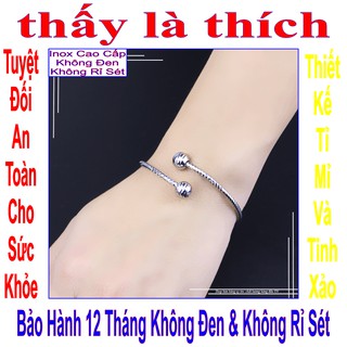 Vòng đeo tay giá rẻ kiểu 2 đầu bi cách điệu - Tự thu nhỏ theo cổ tay - Cam kết 1 đổi 1 nếu hoen, gỉ sét