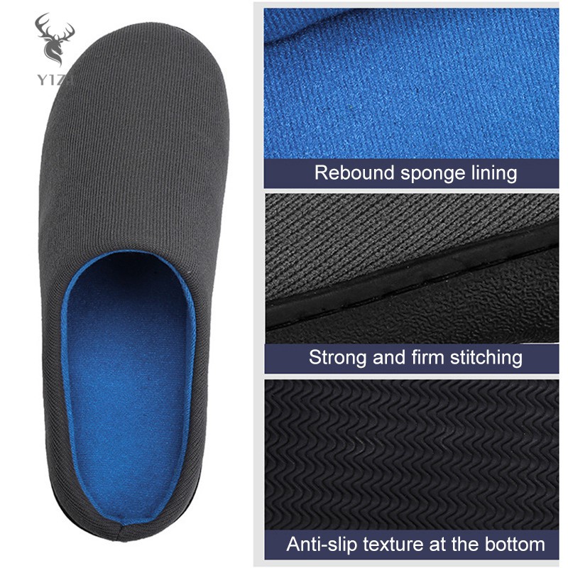 COD&amp; Couple Style Half Drag Cotton Slippers Thickened Warm Winter Supplies Household