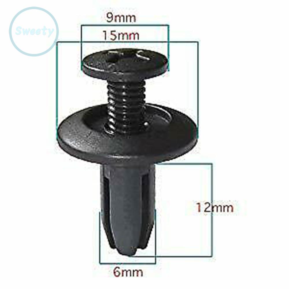 Set 50 đinh tán nhựa 6mm chuyên dụng cho ô tô