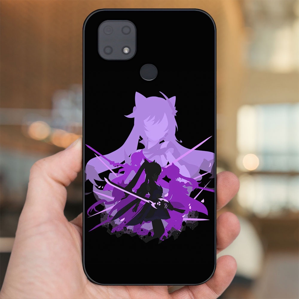 Ốp lưng Xiaomi Redmi 10C viền đen in hình Keqing Genshin Impact