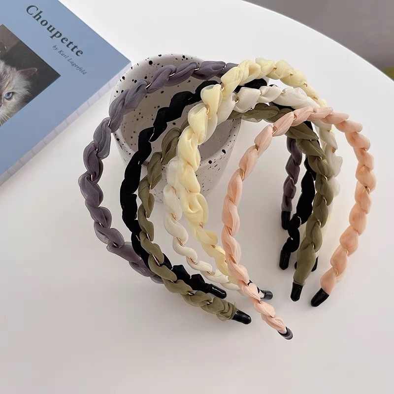 Băng Đô Cài Tóc Bằng Vải Organza Thiết Kế Tinh Tế Làm Quà Sinh Nhật Cho Bạn Gái