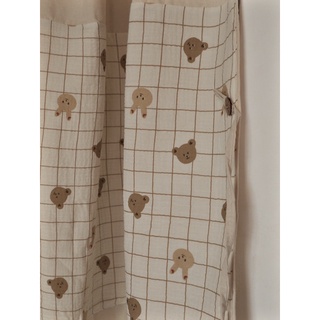 𝑹𝒆̀𝒎 𝑮𝒂̂́𝒖 𝑵𝒂̂𝒖 - Rèm thô mộc + Xô Muslin organic.