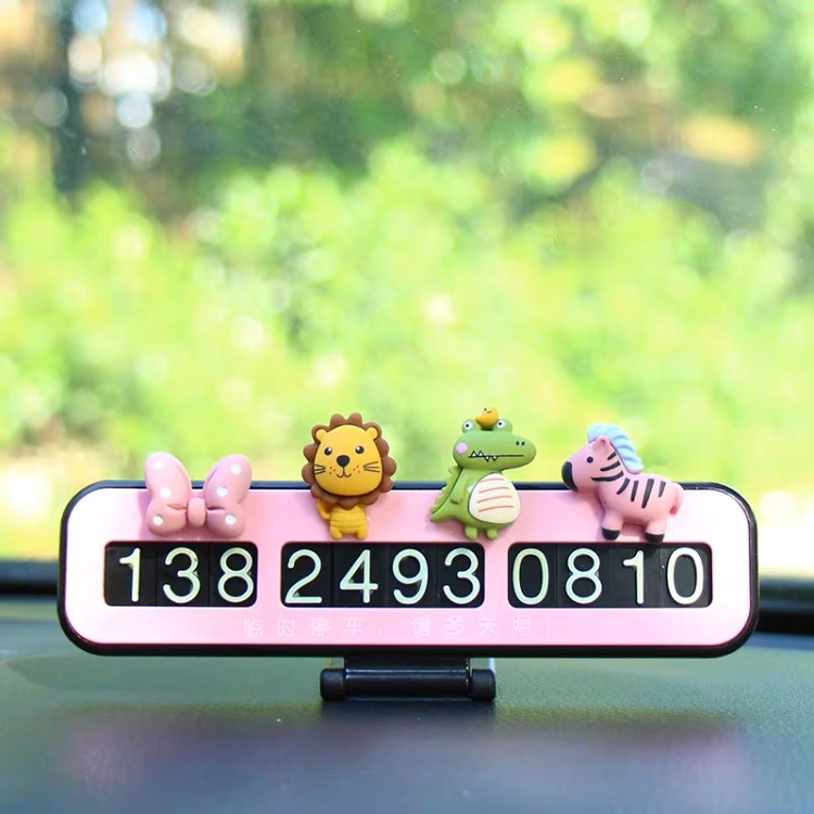 Thẻ Đậu Xe Tạm Thời Hình Động Vật Hoạt Hình Đáng Yêu