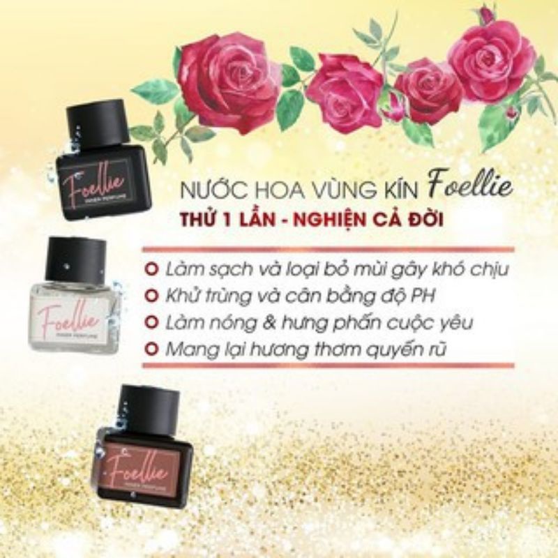Nước hoa vùng kín Foellie Hàn Quốc 5ml (màu đen)
