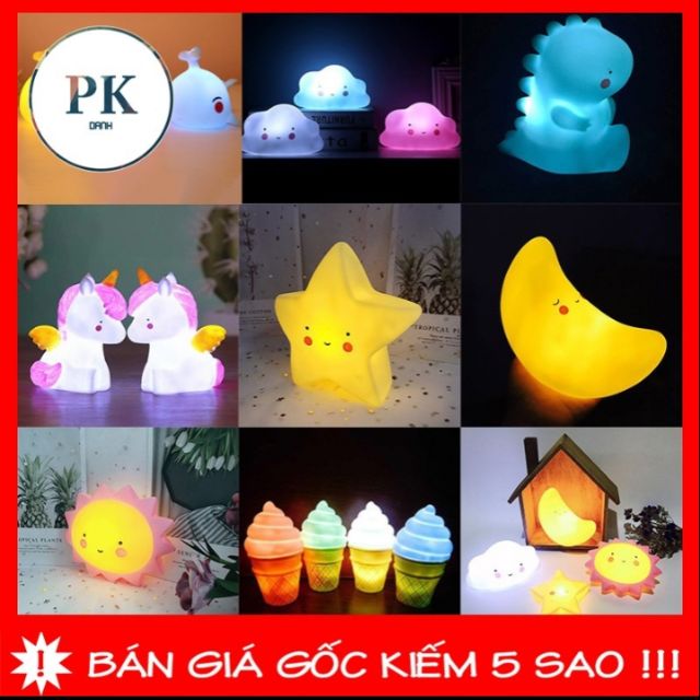 Đèn ngủ led silicon dễ thương