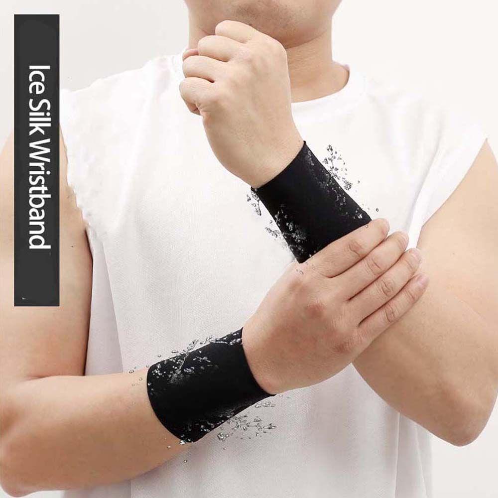 Găng Tay Vải Lụa Lạnh Màu Sắc Trơn Thoáng Khí Phong Cách Thể Thao Cho Nam Và Nữ