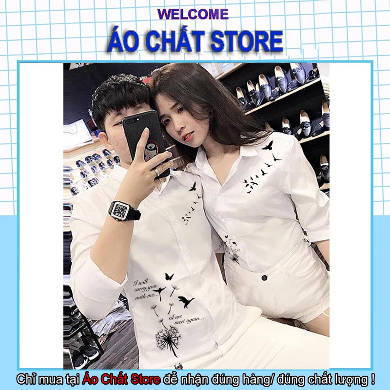 (VIDEO THẬT) BST Áo Sơ Mi Cặp Đôi Họa Tiết Cao Cấp | Áo Đôi Nam Nữ Đẹp (GIÁ 1 ÁO)