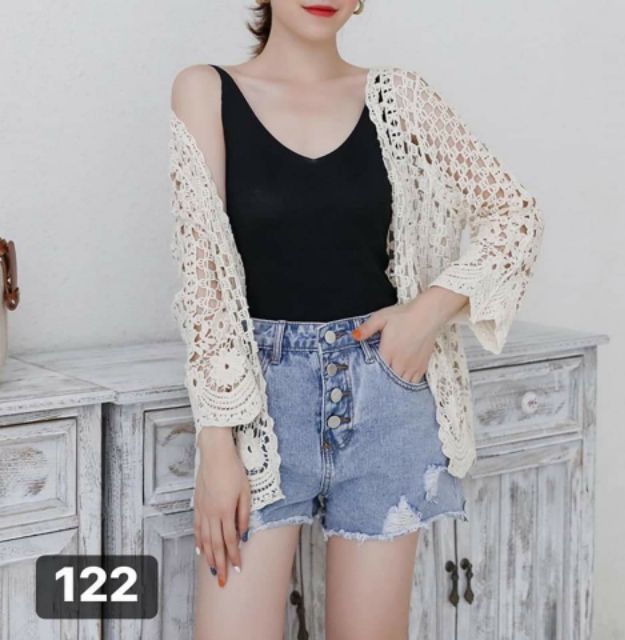 Áo khoác ren lưới đi biển | BigBuy360 - bigbuy360.vn