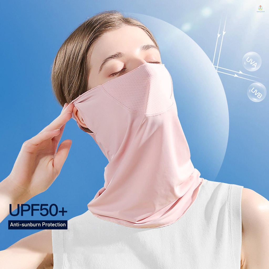 Khẩu trang che mặt và cổ chống tia uv thoáng khí phong cách thể thao cho nữ