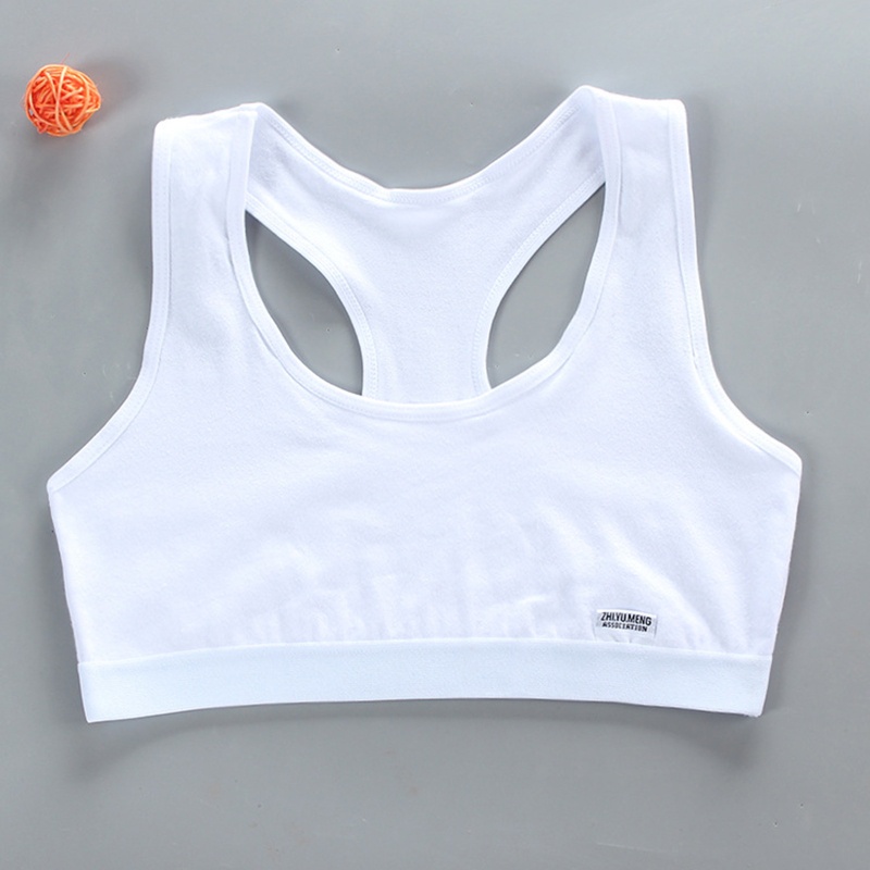 Áo Ngực Thể Thao Racerback Không Đệm Màu Trơn Cho Tuổi Teen