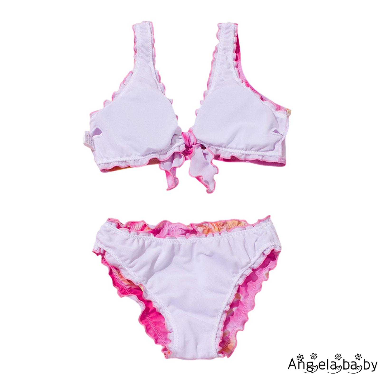 Bộ Bikini 2 Mảnh Cột Nơ Cho Bé Gái