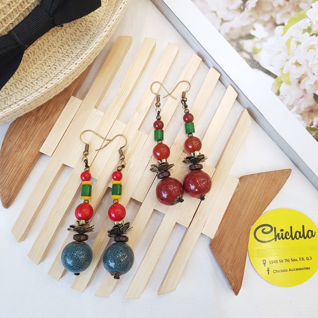 Bông Tai Boho Đá Chiclala