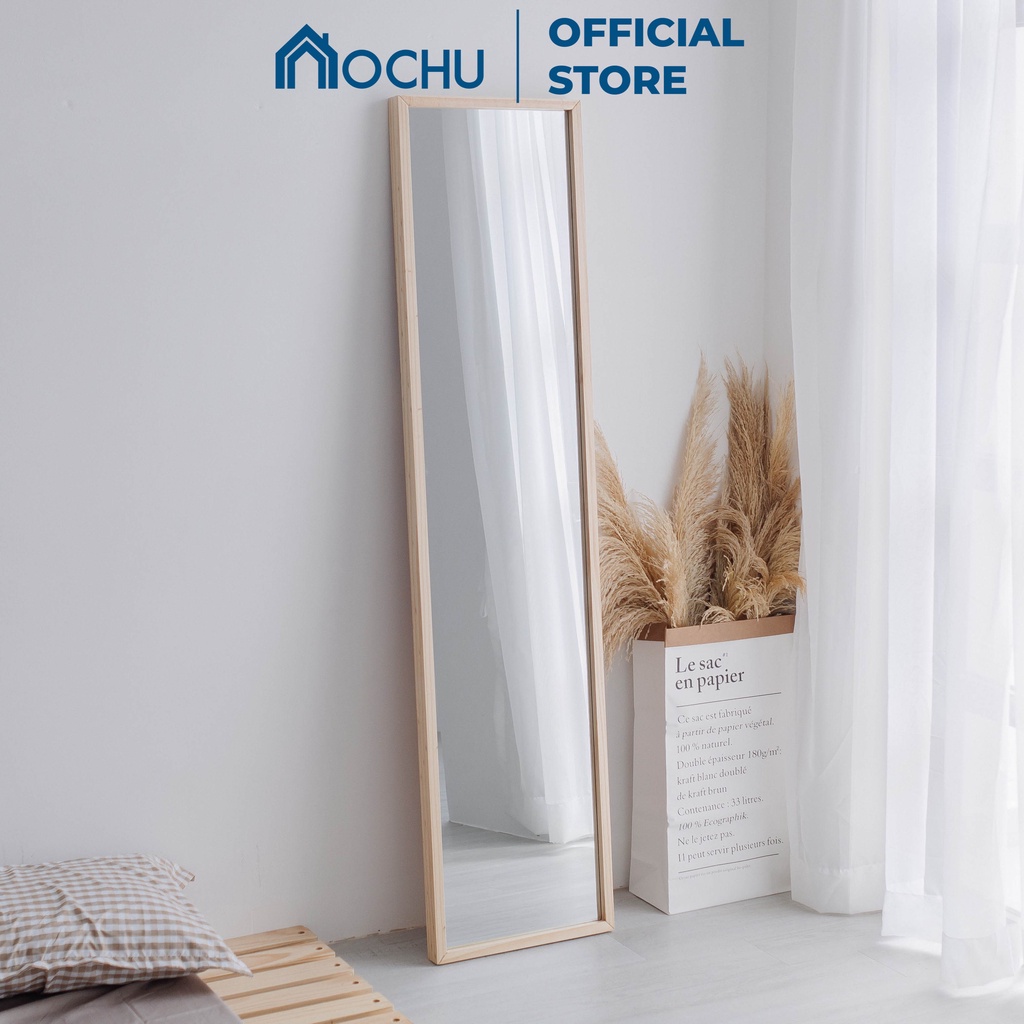 Gương đứng soi toàn thân khung gỗ OCHU Dựa tường MIRROR M Nội thất Decor phòng khách p