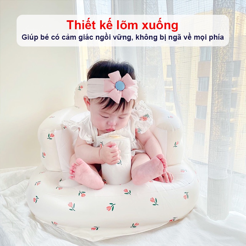 Ghế hơi tập ngồi cho bé chống ngã cao cấp Baby-S, Ghế phao tập ngồi cho bé phong cách Hàn Quốc – SSS031