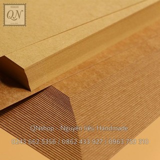 5 tờ giấy bìa Kraft nâu 250 gsm cỡ A4, bìa màu 160 gsm, bìa màu 80 gsm... làm thiệp, scrapbook, lovebox...