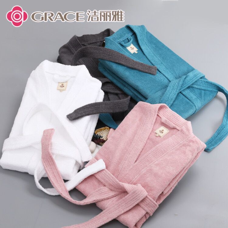 Áo Choàng Tắm Dáng Dài Chất Liệu Cotton Thấm Hút Nhanh Khô Dành Cho Cặp Đôi