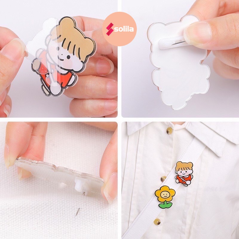 Pin mini, Stick trang trí áo , Phụ Kiện dễ thương, khuy cài balo , huy hiệu (giao ngẫu nhiên) - solila.vn