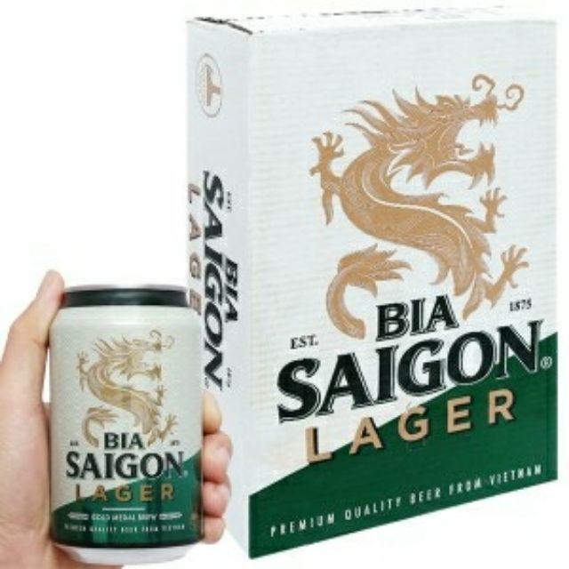 Bia Sài Gòn lager date mới thùng 24 lon