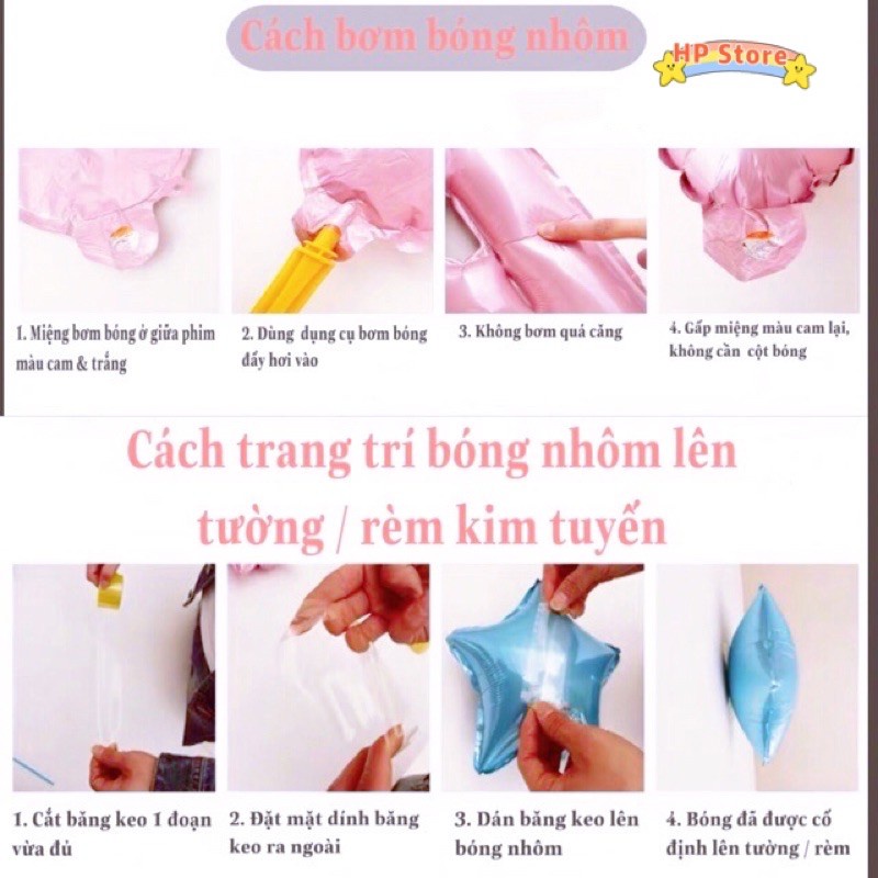 [Freeship 99k TQ] Set Bộ Trang Trí Sinh Nhật Nàng Tiên Cá Tím Hồng Xanh Trẻ Em