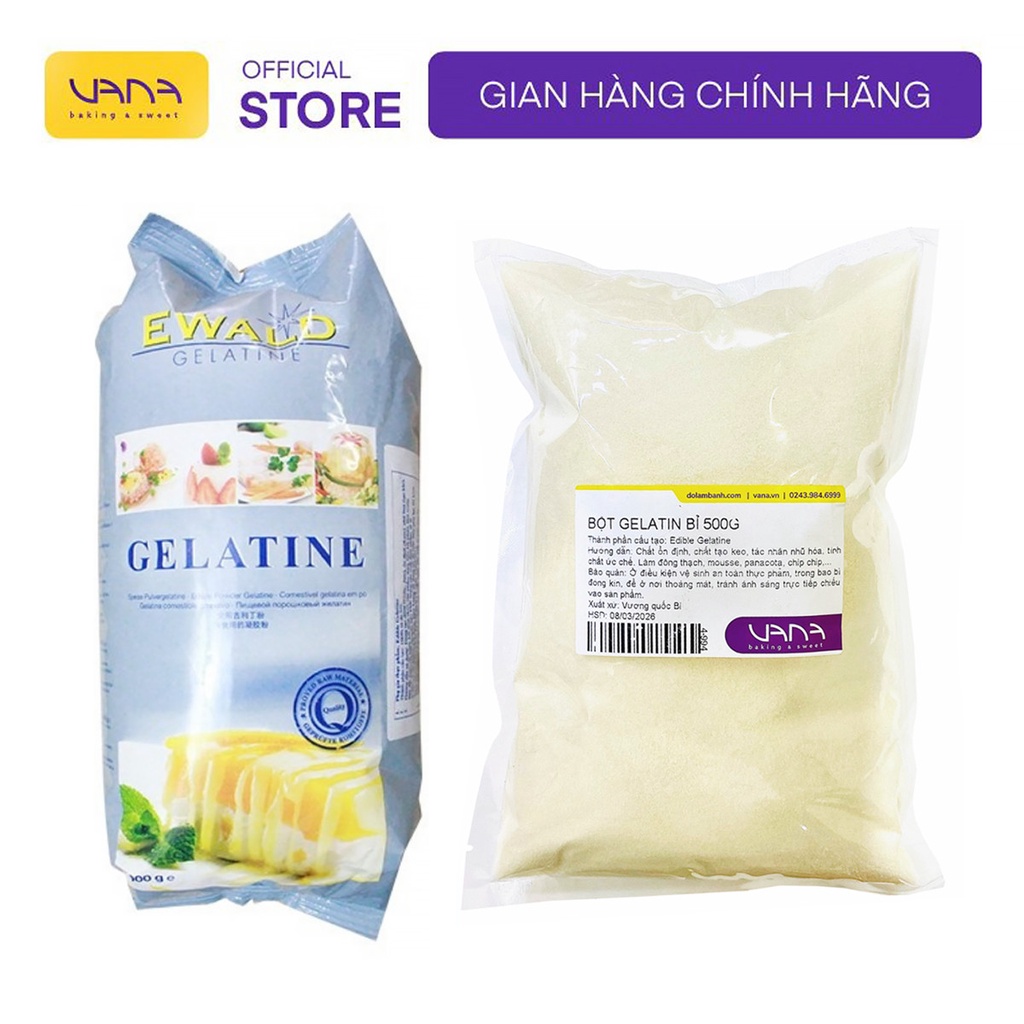 Bột gelatine ( gelatin ) gói to