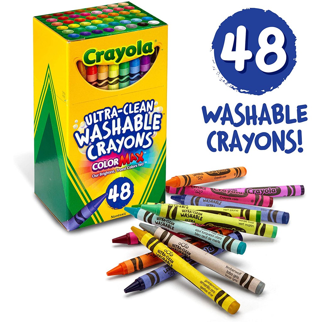 Bộ 48 Bút sáp màu Crayola, Tẩy rửa vượt trội - 526948