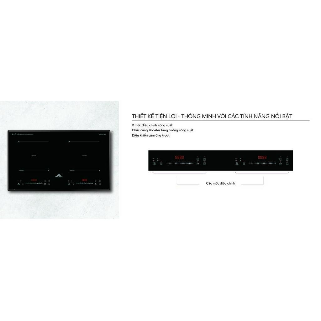 Bếp điện từ đôi Hòa Phát HPC D22A2 - Tổng công suất 4400W - Bảo hành 24 tháng