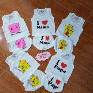 (Tặng Quần Đùi) SET 5 BỘ CHÍP BÉ TRAI, BÉ GÁI
