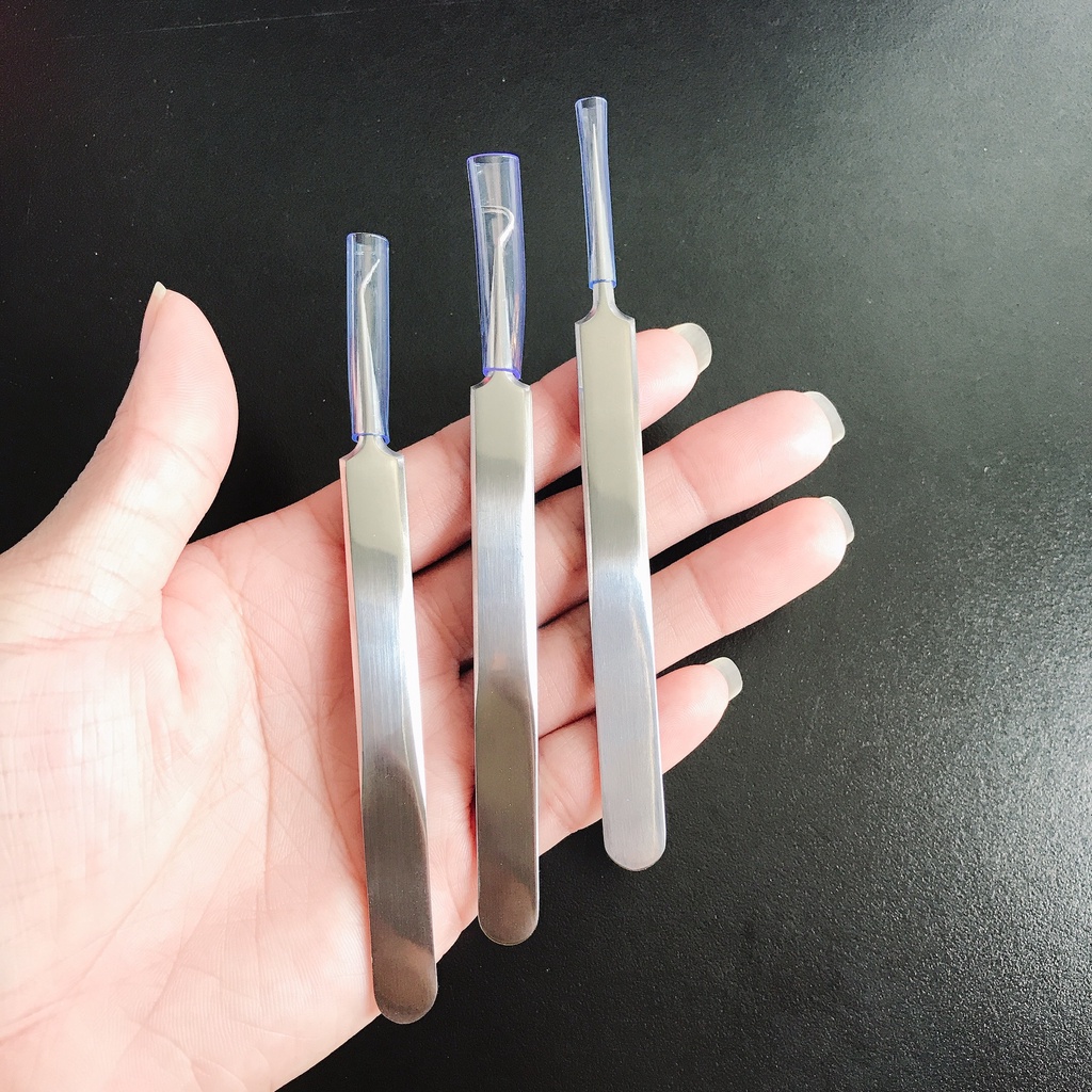 Bộ Nặn Mụn Inox Cao Cấp 5 Chi Tiết, 3 Nhíp + 2 Que Nặn Mụn