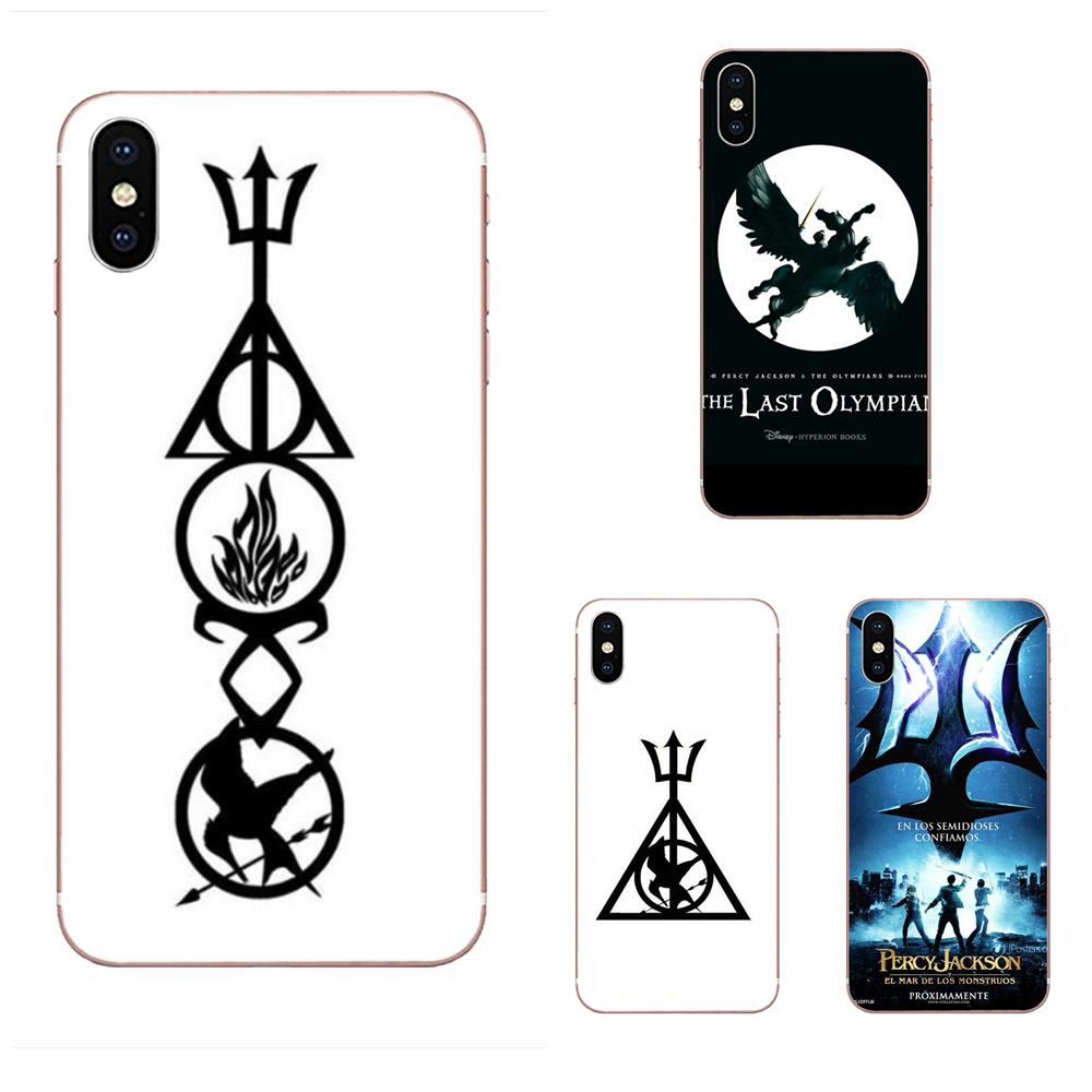 Ốp điện thoại in Logo Percy Jackson cho iPhone 11 Pro X XS Max XR 4 4S 5 5C 5S SE SE2 6 6S 7 8 Plus