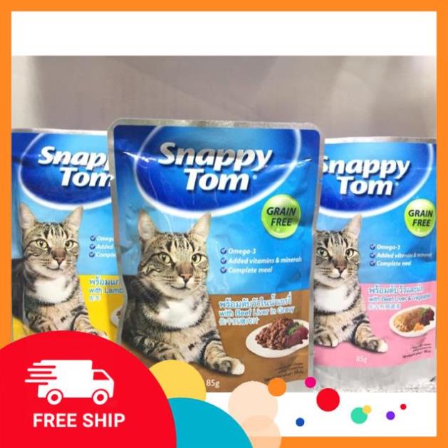 HỘP 12 GÓI PATE SNAPPY TOM CHO MÈO LỚN GÓI 85g