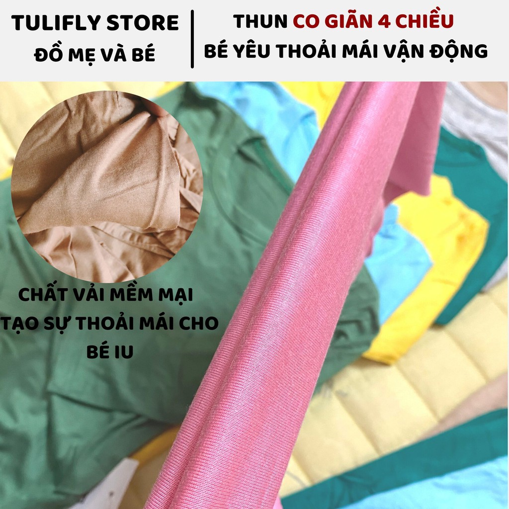 [ XẢ KHO] Bộ Thun Lạnh Dài Tay Cạp Cao Cho Bé Trai Bé Gái 6-18kg