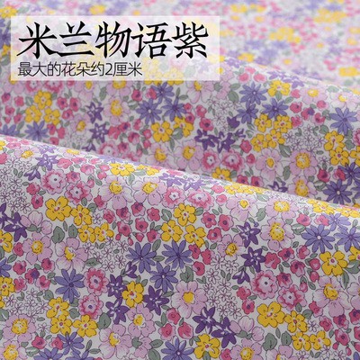 Vải cotton Nguyên Chất In Hoa poplin Dùng May Váy Trẻ Em